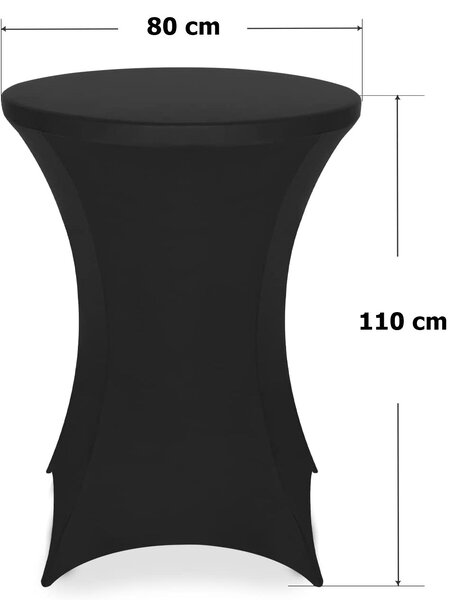 Návlek na koktejlový stolek 80 cm – černý