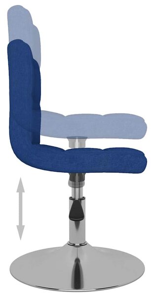 Otočné jídelní židle 6 ks modré textil 3087462