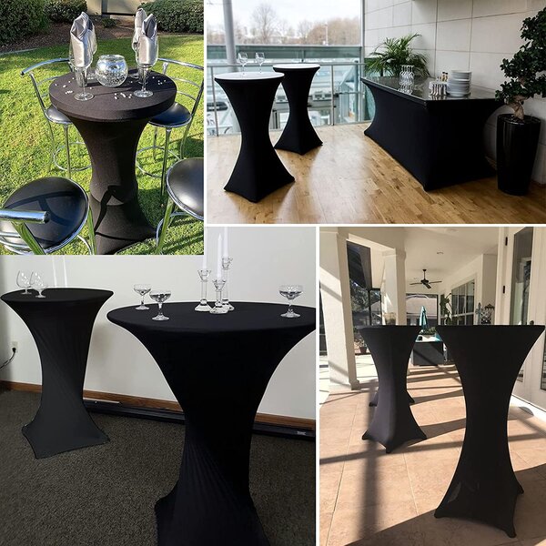 Návlek na koktejlový stolek 80 cm – černý