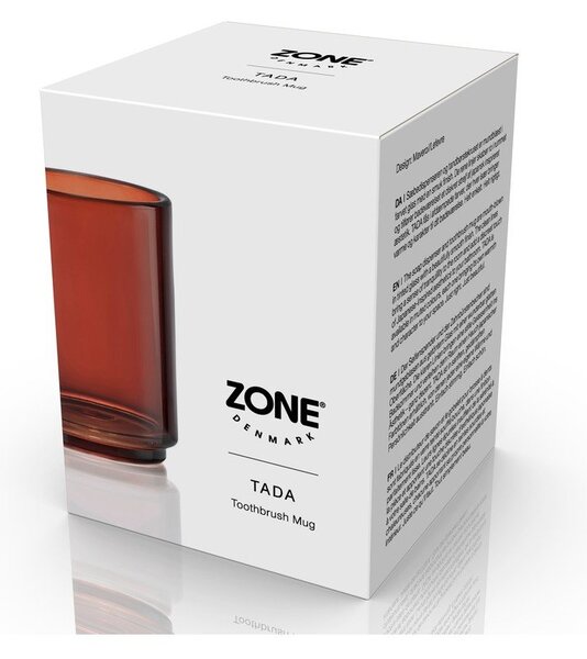 Hnědý skleněný kelímek na zubní kartáčky Tada – Zone