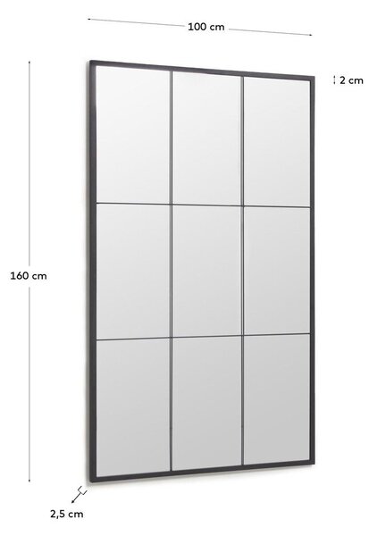 Nástěnné zrcadlo s dřevěným rámem 100x160 cm Ulrica – Kave Home