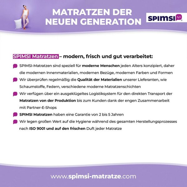 Obojstranný matrac Pink Kokos, H3/ H4, V: 23cm