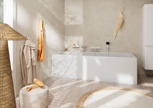 Hansgrohe Tecturis S páková vanová baterie na stěnu, matná bílá 73422700