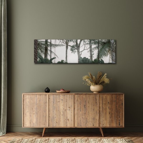 Obraz - Jungle v ranní mlze (170x50 cm)