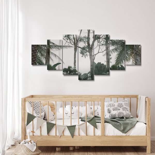Obraz - Jungle v ranní mlze (210x100 cm)