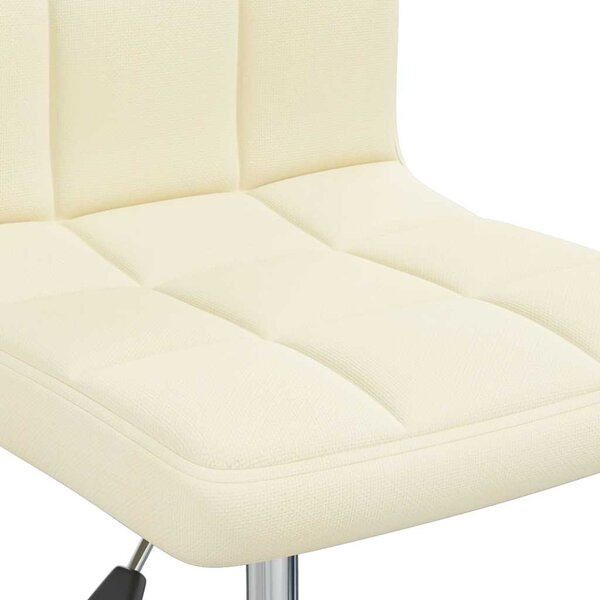 Otočná jídelní židle krémová textil 3087533