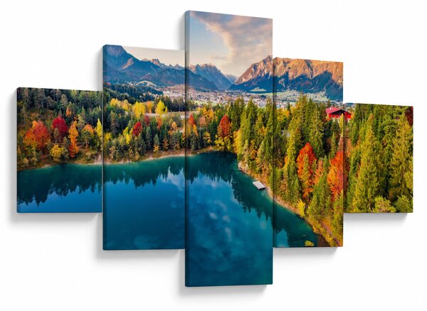 Obraz - Jezero Urisee, Rakousko (125x70 cm)