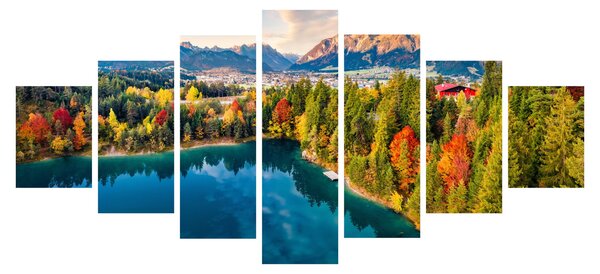 Obraz - Jezero Urisee, Rakousko (210x100 cm)