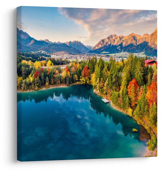 Obraz - Jezero Urisee, Rakousko (30x30 cm)
