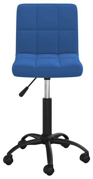 Otočná jídelní židle modrá samet 3087600