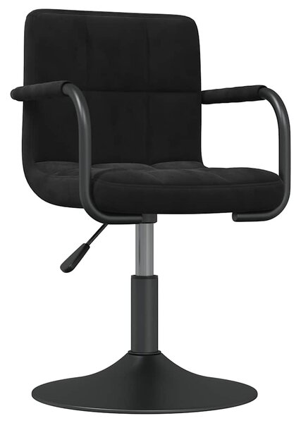 Otočné jídelní židle 4 ks černé samet 3087916