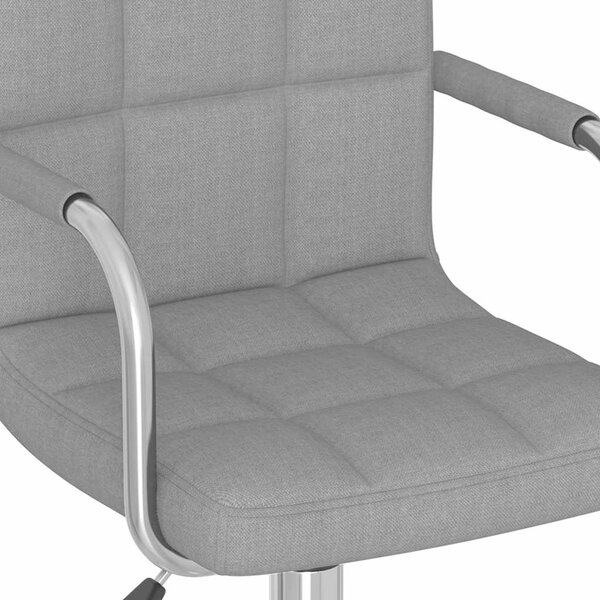 Otočná jídelní židle světle šedá textil 3087969