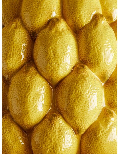 Žlutá ručně malovaná váza z kameniny (výška 22 cm) Limone – Bloomingville