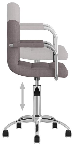 Otočná jídelní židle taupe textil 3087978