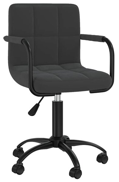 Otočná jídelní židle černá samet 3088031