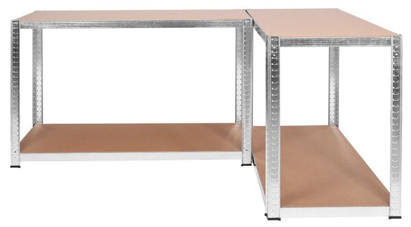Skladový regál 174 × 80 × 40 cm – stříbrný, 4 police, nosnost 150 kg
