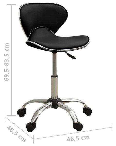 Kancelářská židle černá umělá kůže 3088626