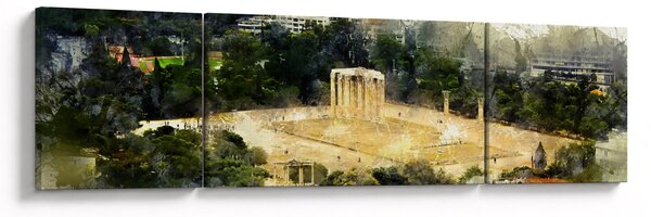 Obraz - Chrám Dia, Athény, Řecko (170x50 cm)