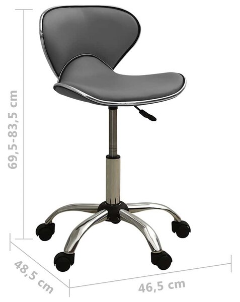 Kancelářská židle šedá umělá kůže 3088630