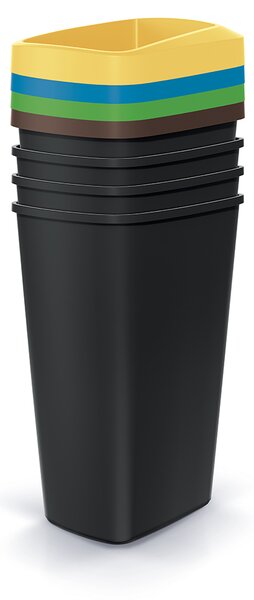 Prosperplast Odpadkový koš COMPACTA Q DROP SET, 4x45l