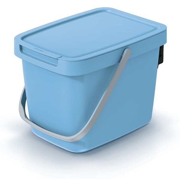 Prosperplast Odpadkový koš SYSTEMA Q COLLECT světle modrý, objem 6 l