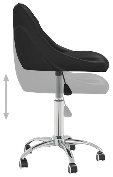 Otočná jídelní židle černá umělá kůže 3088686