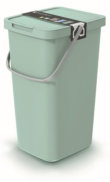 Prosperplast Odpadkový koš SYSTEMA Q COLLECT světle zelený, objem 25 l