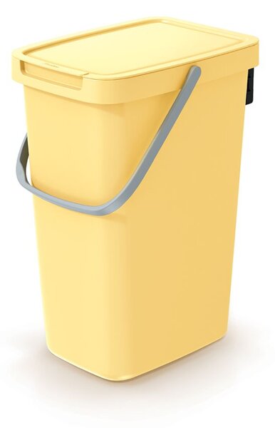 Odpadkový koš SYSTEMA Q COLLECT světle žlutý, objem 12 l