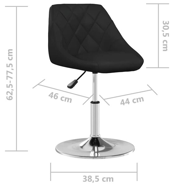 Barová stolička černá umělá kůže 3088656