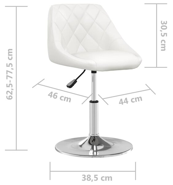 Jídelní židle 4 ks bílé umělá kůže 3088635