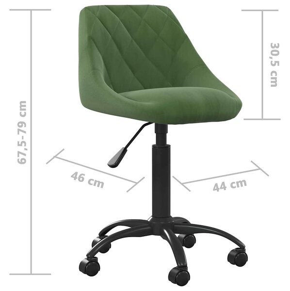 Kancelářská židle tmavě zelená samet 3088849