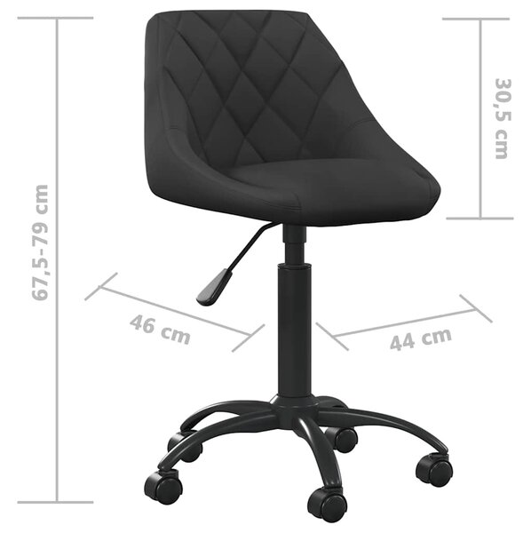 Kancelářská židle černá samet 3088843