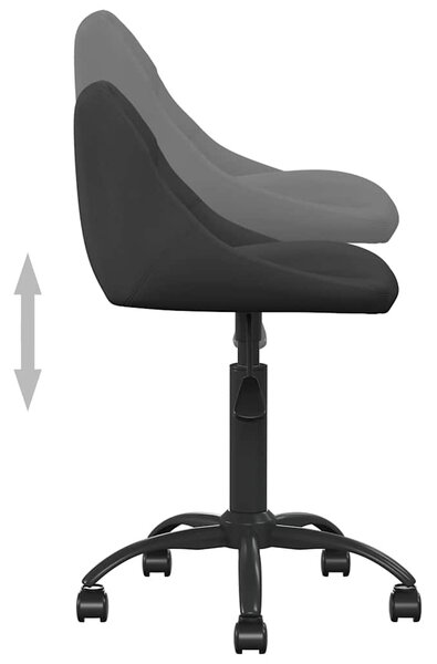 Kancelářská židle černá samet 3088843