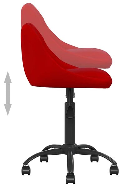 Kancelářská židle vínová samet 3088852