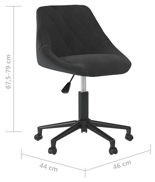 Otočná jídelní židle černá samet 3089029