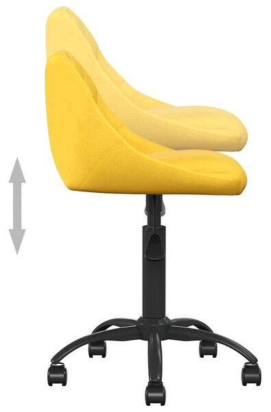Kancelářská židle hořčicově žlutá samet 3088853