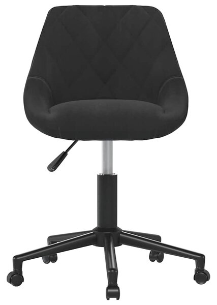 Otočná jídelní židle černá samet 3089029