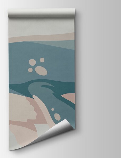 Fototapeta Velryba a želva plavající v oceánu, Mořské fototapety, Populární fototapety - Tapeko.co.cz