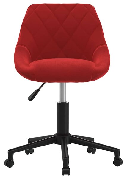 Otočná jídelní židle vínová samet 3089038