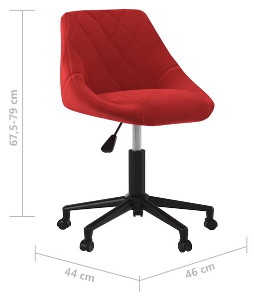 Otočná jídelní židle vínová samet 3089038