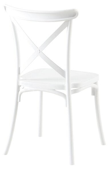 Stohovatelná židle, bílá, SAVITA