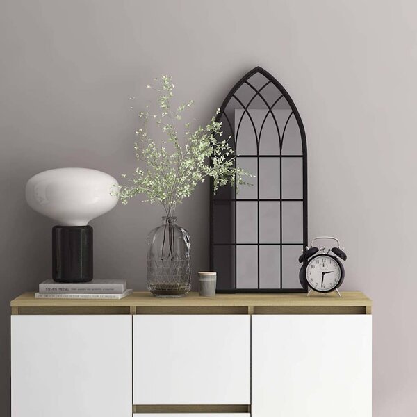 Zrcadlo černé 70 x 30 cm železo do interiéru 3093514