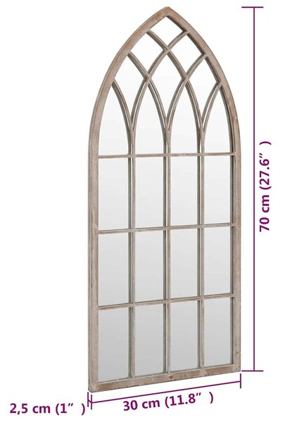 Zrcadlo pískové 70 x 30 cm železo do interiéru 3093513