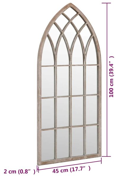 Zrcadlo pískové 100 x 45 cm železo pro použití v interiéru 3093511