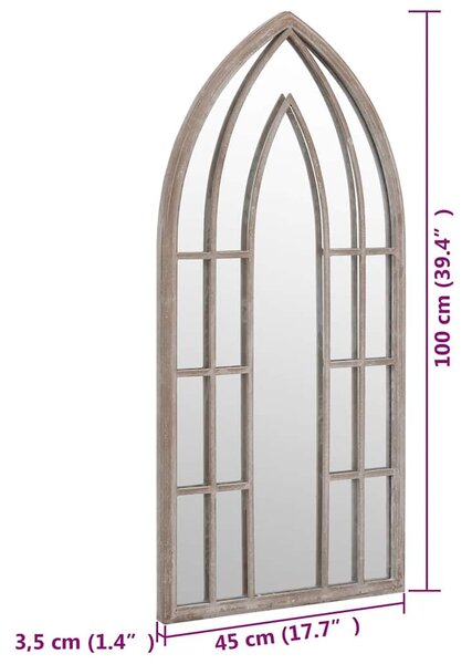 Zrcadlo pískové 100 x 45 cm železo do interiéru 3093523