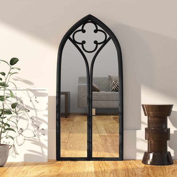 Zrcadlo černé 70 x 30 cm železo do interiéru 3093522