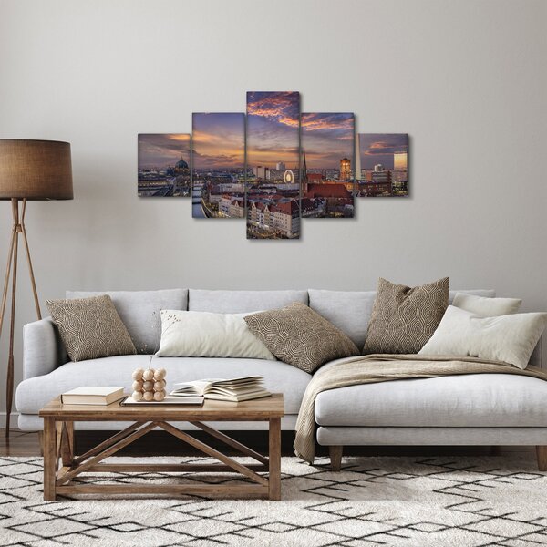 Obraz - Západ slunce nad Berlínem (125x70 cm)