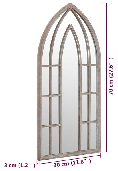 Zrcadlo pískové 70 x 30 cm železo do interiéru 3093525