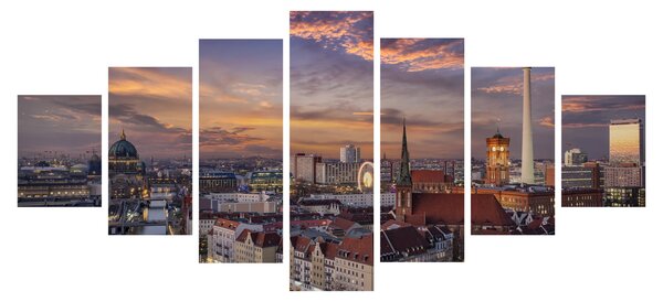 Obraz - Západ slunce nad Berlínem (210x100 cm)
