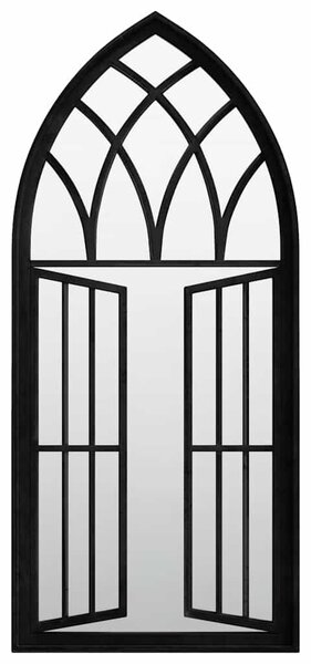 Zrcadlo černé 100 x 45 cm železo do interiéru 3093532